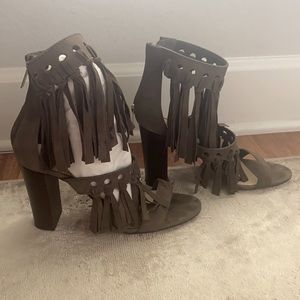Jimmy Choo 38.5 sandals with chunky heel taupe